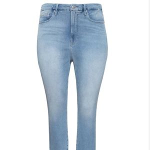 Good American raw hem jeans